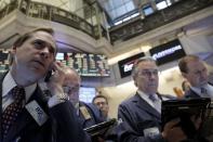 Traders work on the floor of the New York Stock Exchange (NYSE) March 1, 2016. REUTERS/Brendan McDermid