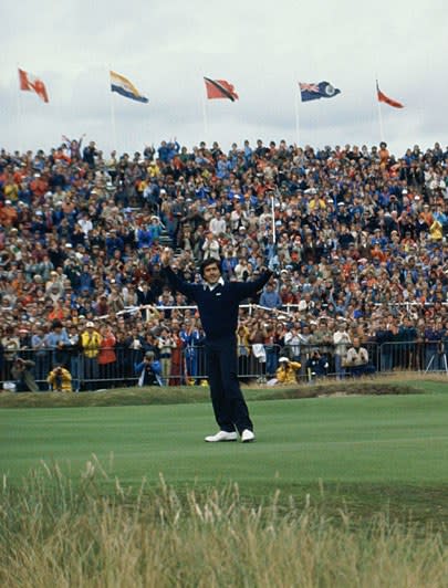 Where: Lancashire, England
Times hosting: 11 (last in 2012)
You know it as: "That course with a lot of bunkers" (205 to be exact).
Unique features: Only Open course to start with a par 3; 206 bunkers; Closes with six-straight par 4s.
Noteworthy moments: In 1979, Seve Ballesteros (left) deliberately drove his ball into a parking lot on the 16th hole and made birdie on his way to a three-shot victory over Jack Nicklaus. Ballesteros would also win the 1988 Open here. Bobby Jones won his first of three Opens here in 1926 and David Duval won his only major here in 2001.