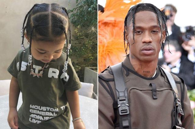 Travis Scott Shares Photos of Stormi With 'Daddy's Hair