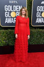 <p>The 51-year-old star looked elegant in a vibrant red look by Valentino.<br>Image via Getty Images. </p>