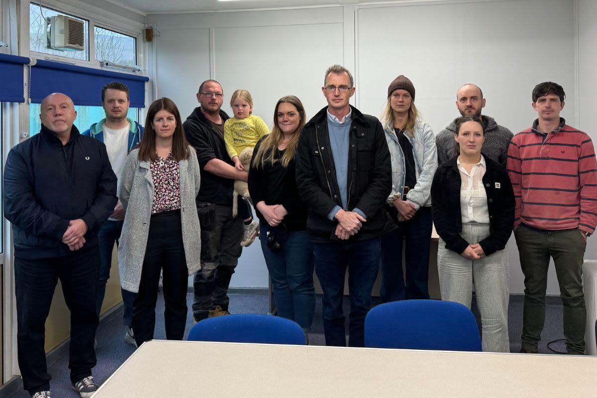 David Davies MP with parents in Gilwern. <i>(Image: Office of David Davies MP)</i>