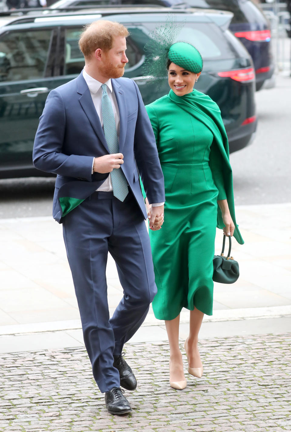 The Duke and Duchess of Sussex arrive for the annual Commonwealth Day Service 2020 at Westminster Abbey. (Getty Images)