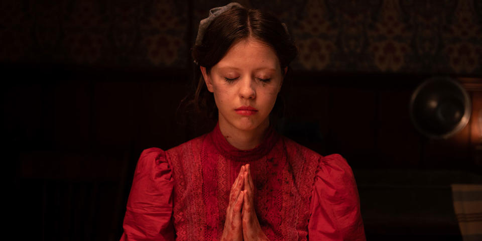 Mia Goth as Pearl in Ti West's 