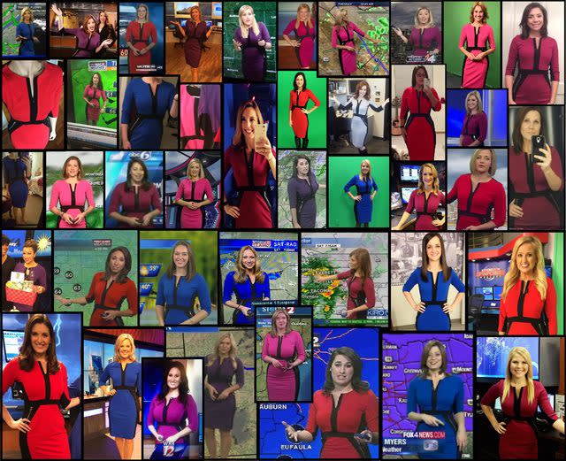 “This is what happens when you post a link to a $23 dress on Amazon that flatters everyone to a female meteorologist Facebook group.” (Photo: fujitagirl83/imgur)