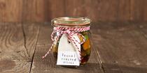 <p>Bring a jar of these zesty, tangy olives as a hostess gift. Or keep it in the pantry so you're always prepared for a last-minute party — just serve with sharp cheese! </p><p>Get the <a href="https://www.goodhousekeeping.com/food-recipes/easy/a35810/fennel-roasted-olives/" rel="nofollow noopener" target="_blank" data-ylk="slk:Fennel-Roasted Olives recipe;elm:context_link;itc:0;sec:content-canvas" class="link "><strong>Fennel-Roasted Olives recipe</strong></a>. </p>