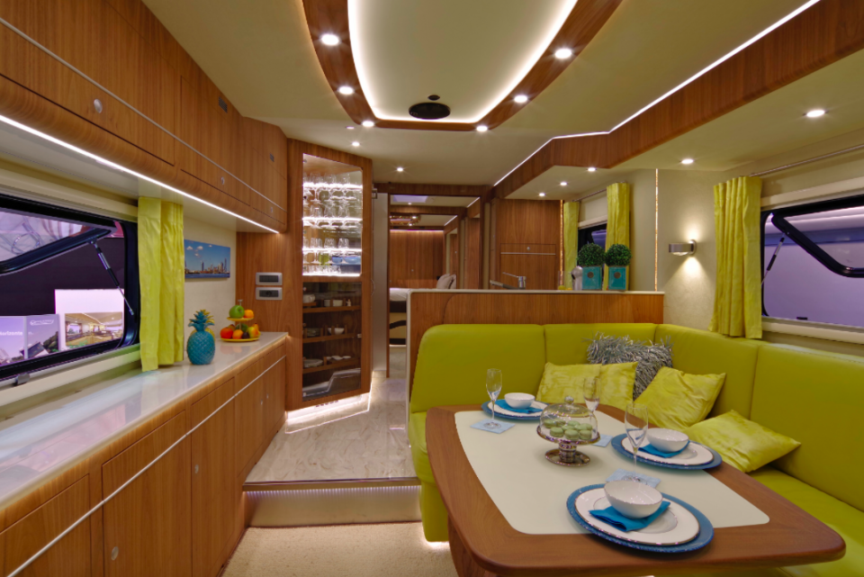 <em>Comfort is key inside the motorhome – which you would expect if you’re paying £1.2m (Caters)</em>