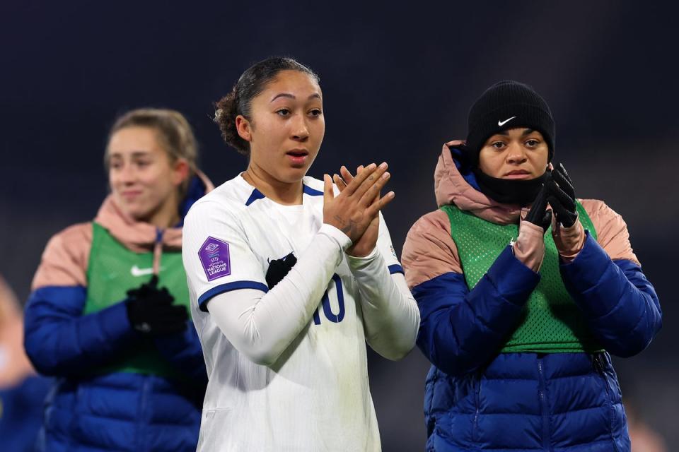 Lauren James scored twice in England’s 6-0 win (The FA via Getty Images)