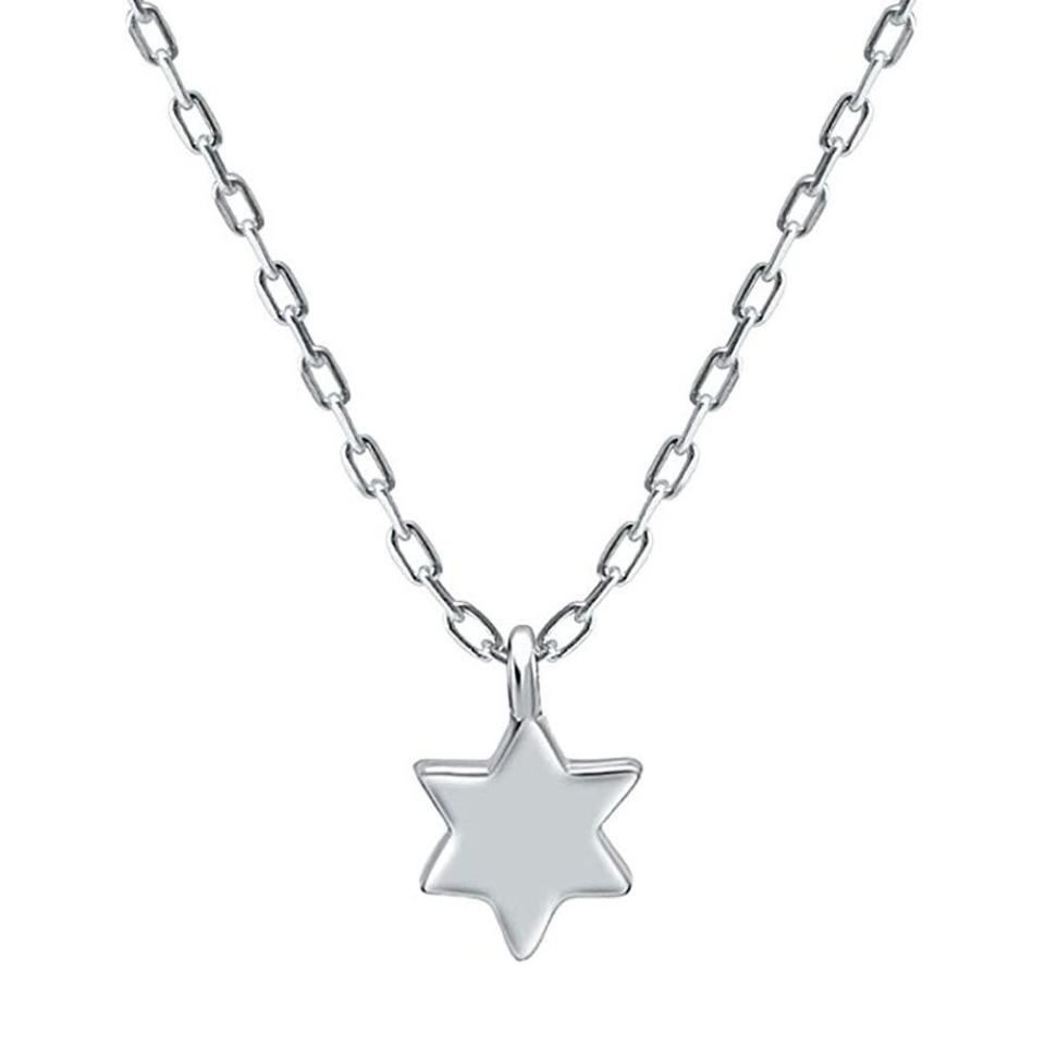 6) Tiny Jewish Star of David Necklace in Sterling Silver