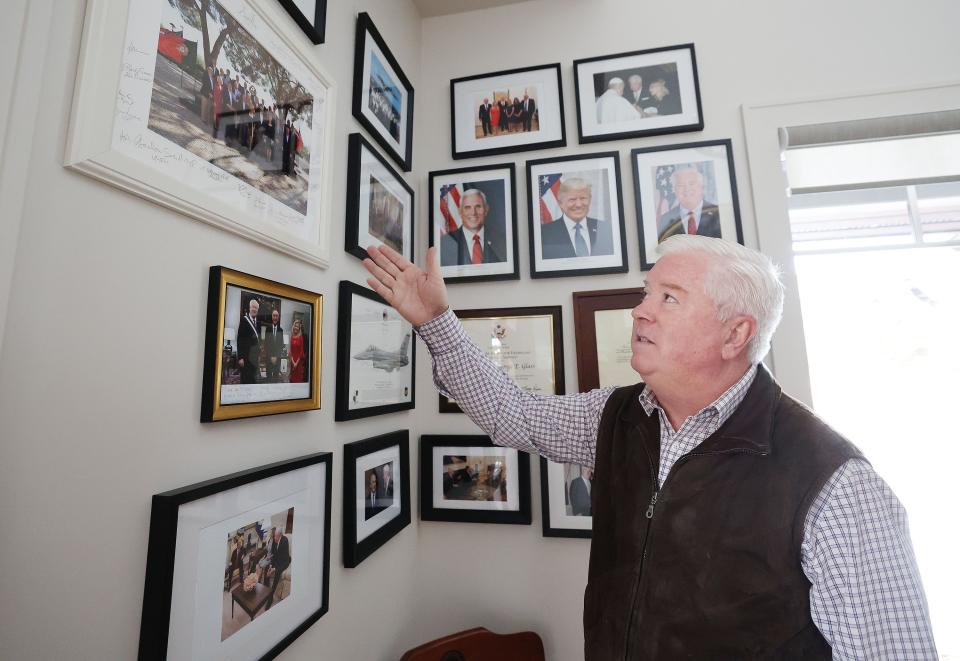 George Glass, former U.S. ambassador to Portugal, talks about photos at his home in Heber City on Wednesday, Dec. 20, 2023. | Jeffrey D. Allred, Deseret News