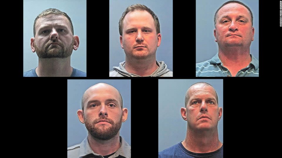 The five people charged in the case are (clockwise, from top left): Randy Roedema, Nathan Woodyard, Jeremy Cooper, Peter Cichuniec and Jason Rosenblatt. - Glendale Police Services