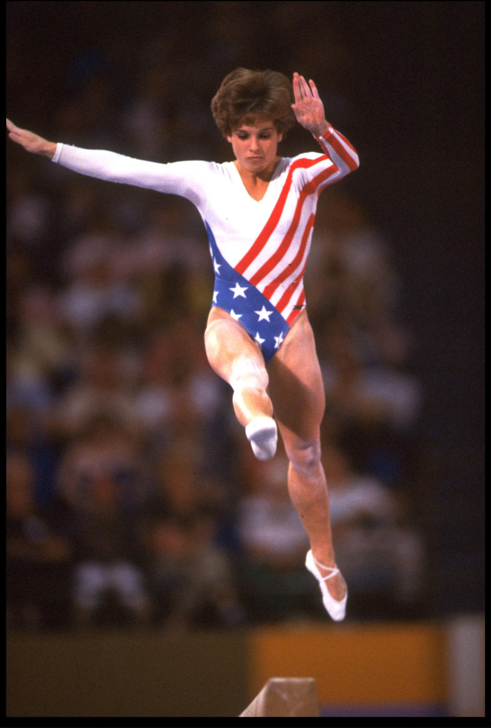 Mary Lou on the balance beam