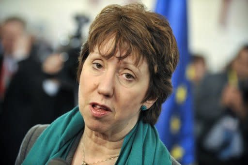 The European Union's foreign policy chief Catherine Ashton in 2011. Ashton has said she will travel to Myanmar on Saturday and open an EU office which would be the "first step" toward establishing a full delegation