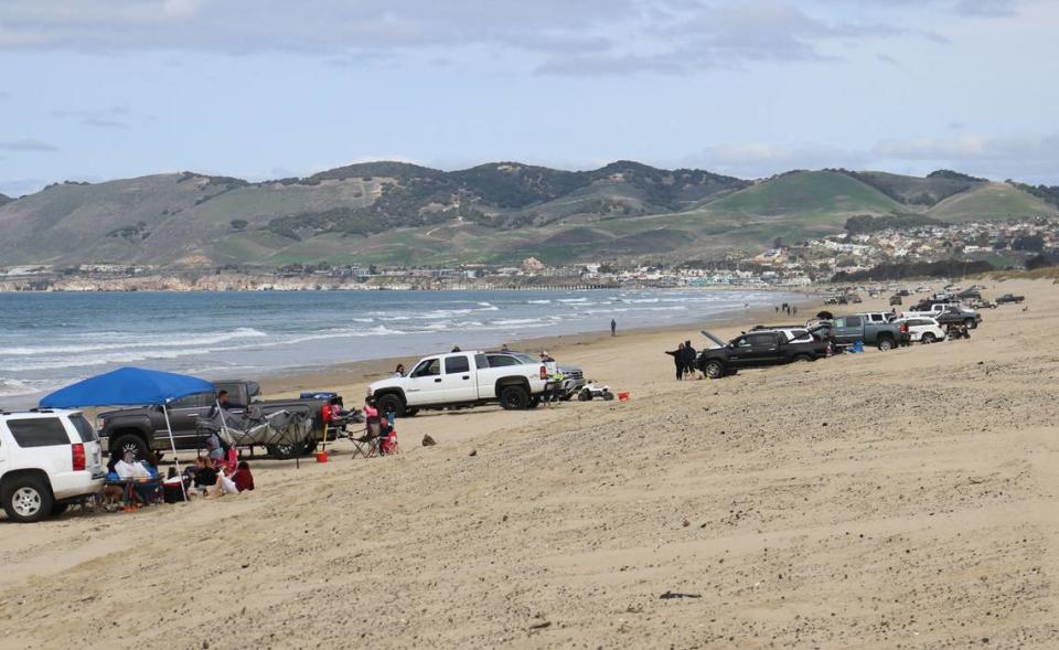 This area of the beach between the Grand and Pier Avenue entrances to the Oceano Dunes could become the only stretch of beach that would allow vehicle access and camping after the Coastal Commission voted to ban off-roading at the park. Mackenzie Shuman/mshuman@thetribunenews.com