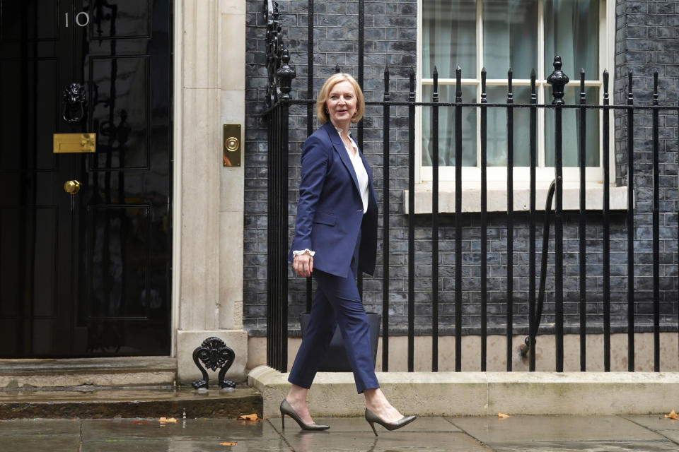 Prime Minister Liz Truss departs 10 Downing Street, Westminster, London, to attend her first Prime Minister's Questions at the Houses of Parliament. Picture date: Wednesday September 7, 2022.