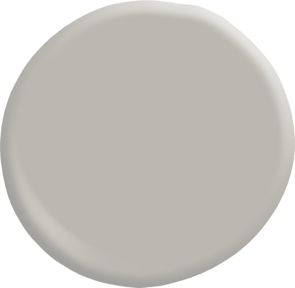 Valspar's Soulful Grey (6004-1B) is a deeper shade that looks beautiful with warm whites, such as the company's popular Du Jour hue.