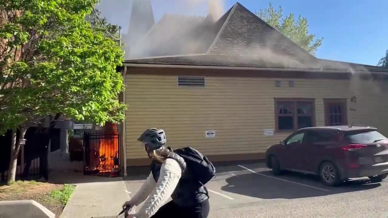 The St. Andrew's Presbyterian Church building is the oldest public structure in Kamloops, according to the city. (Doug Herbert/CBC - image credit)