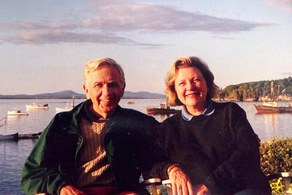 Joe Feitelberg and his wife Sheila during a visit to Bar Harbor Maine in 1998.