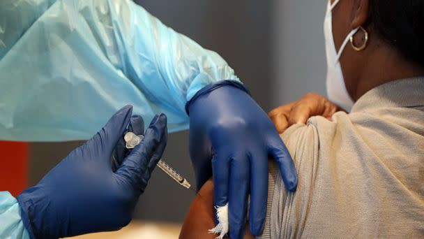 PHOTO: A woman receives the COVID-19 vaccine in Florida on April 19, 2022. (Sun Sentinel/TNS via Getty Images, FILE)