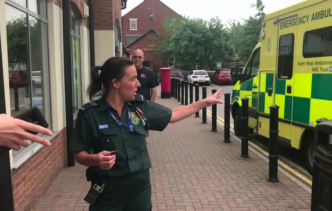 A female paramedic finds her ambulance has been issued a parking ticket (Picture: SWNS)