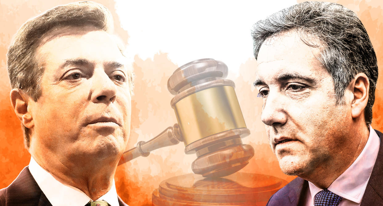 Paul Manafort and Michael Cohen (Yahoo News photo illustration; photos: AP, Getty)