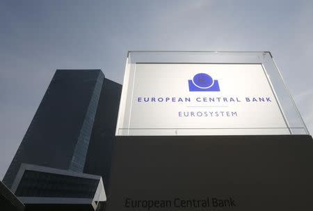 General view of the exterior of the European Central Bank (ECB) building on the inaugural of it's new headquarters in Frankfurt March 18, 2015. REUTERS/Wolfgang Rattay