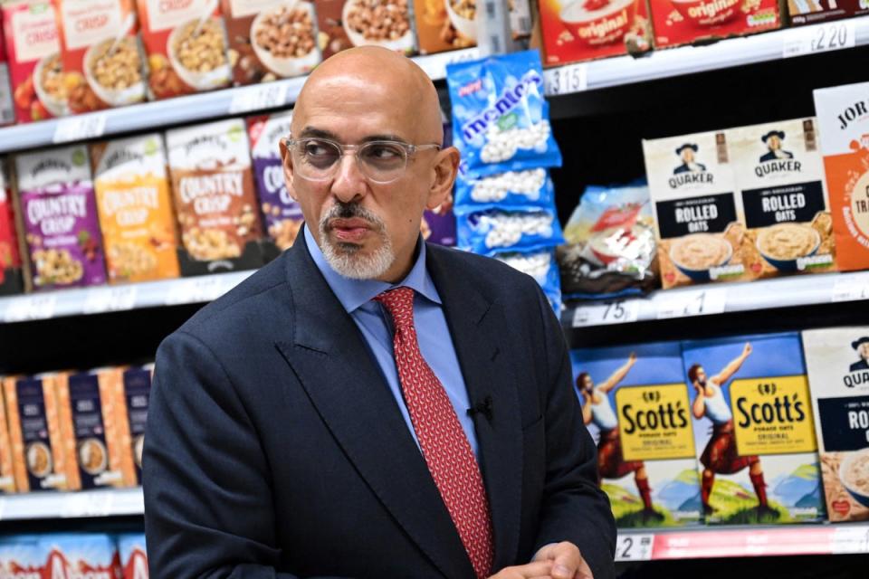 Chancellor Nadhim Zahawi faces a string of grim economic figures (AFP via Getty Images)