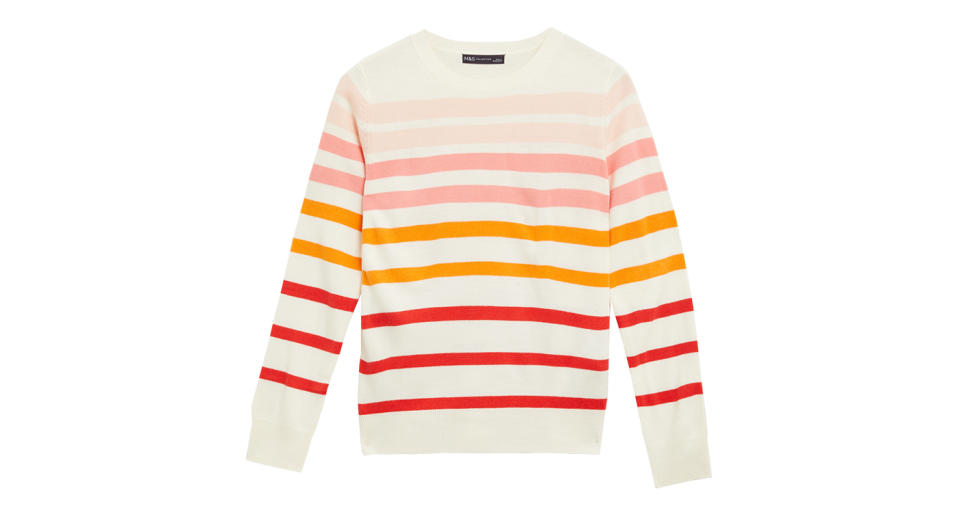 Supersoft Striped Crew Neck Jumper