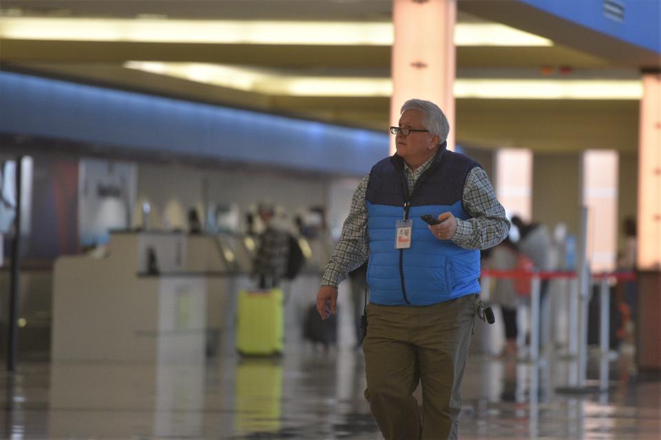 A worker at the Sioux Falls Regional Airport opted not to wear a mask Tuesday after the federal mask mandate extension was overturned by a federal judge Monday.