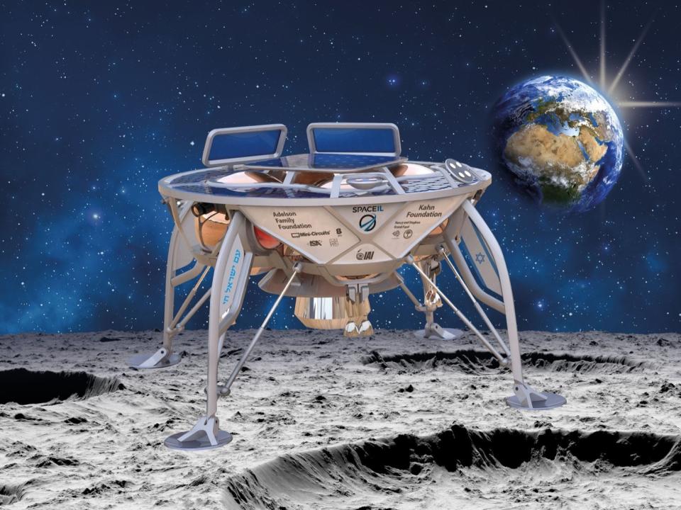 sparrow israeli moon lander robot illustration spaceil