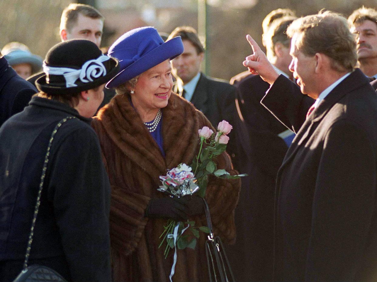 Queen Elizabeth, pictured in Prague in 1996, has worn fur throughout her life [Photo: Getty]