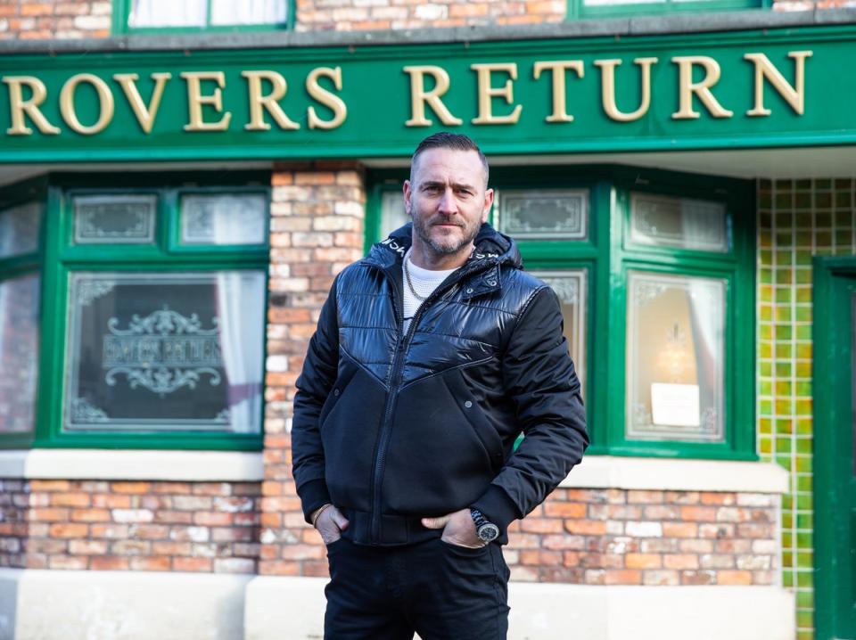 Will Mellor on the set of Coronation Street (ITV/PA) (PA Media)