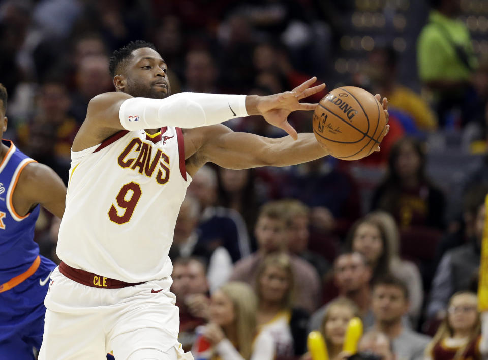 Dwyane Wade isn’t getting the minutes to be a fantasy factor with the Cleveland Cavaliers. (AP Photo/Tony Dejak)