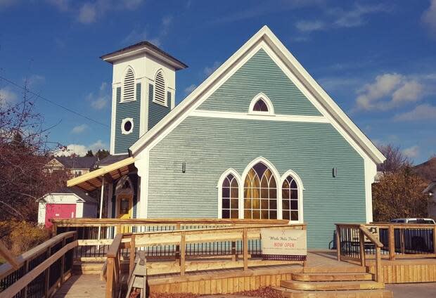 Holy Whale's Alma location is in a renovated church just outside of Fundy National Park.