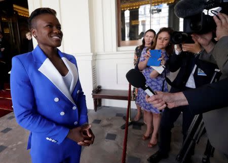 Nicola Adams arrives to attend the Queen's Young Leaders Awards at Buckingham Palace in London, Britain, June 26, 2018. Kirsty Wigglesworth/pool via Reuters