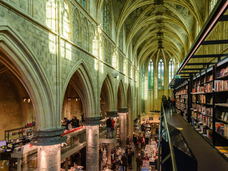 This 700-year-old Gothic church is now home to the bookstore Selexyz Dominicanen in Maastricht, Netherlands.