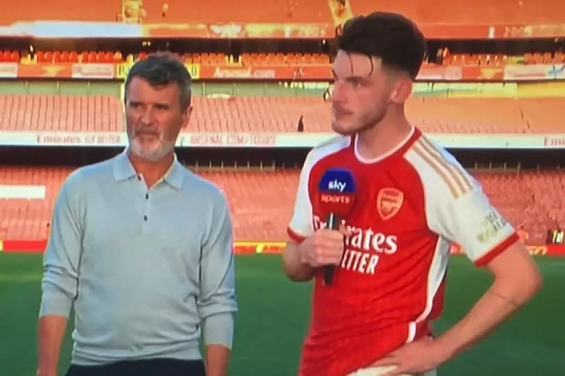 Declan Rice nudged Roy Keane when asked about previous criticism