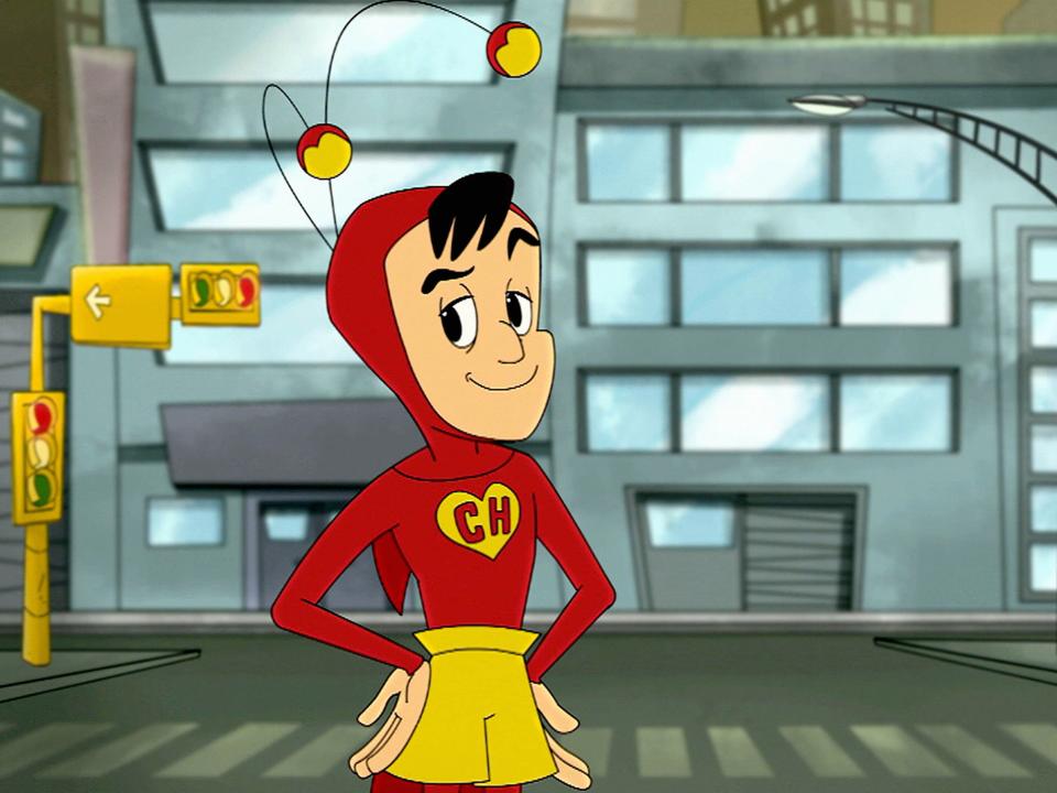 A scene from the animated series El Chapulín Colorado