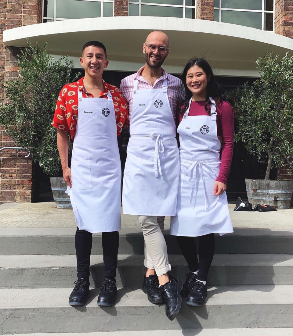 MasterChef’s Brendan Pang, Reece Hignell and Jess Liemantara.