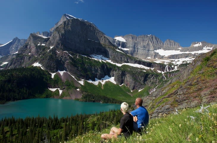 Enjoying the view in Glacier National Park