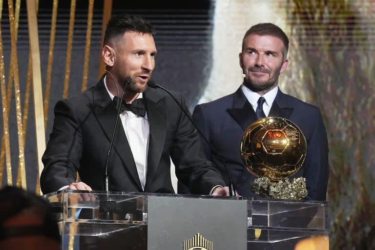 Messi reconoció a Diego Maradona en su discurso