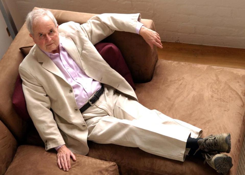 Rodney Bewes in Henley, 2006; he customarily spent all five days of the regatta moored near the finish line.