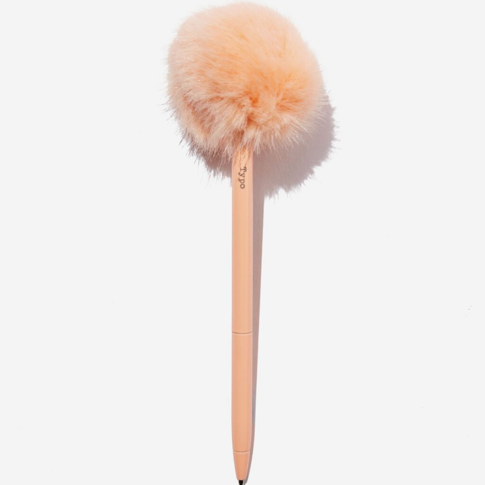 Peach fluffy pen from Typo