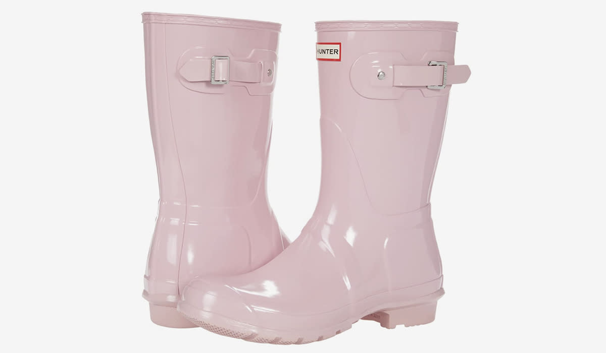 Forget black boots: Brighten up a rainy day with these pink ones instead. (Photo: Zappos)