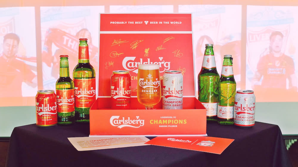 Carlsberg Malaysia customers can stand a chance to win the limited-edition Liverpool FC Champions Set and jersey with purchases of Probably the Best Beer in the World. — Picture courtesy of Carlsberg Malaysia