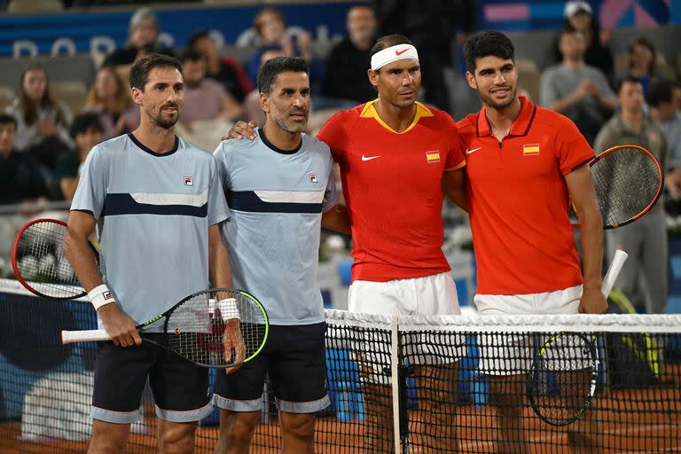 Molteni y González tuvieron un difícil debut olímpico ante Nadal y Alcaraz