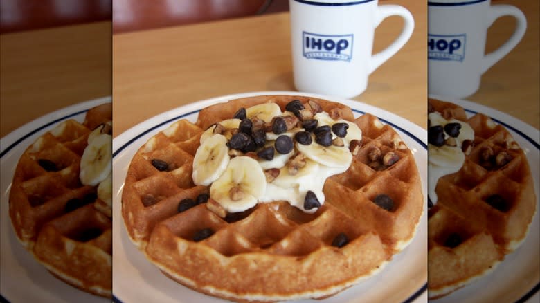 IHOP waffle breakfast