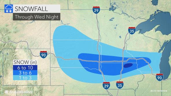 static snowfall map 6am