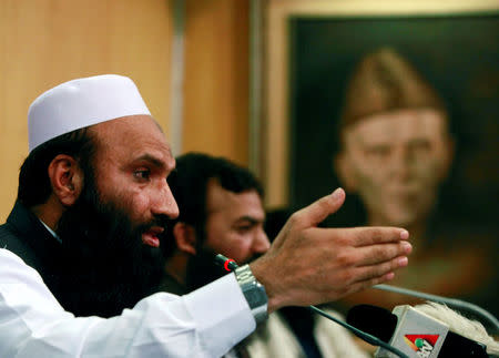 Saifullah Khalid, President of Milli Muslim League (MML) political party is seen during a news conference in Islamabad, Pakistan August 7, 2017. REUTERS/Faisal Mahmood