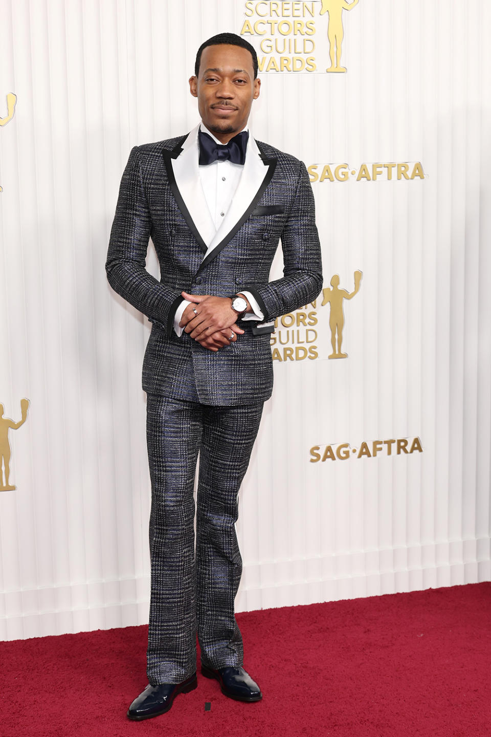 LOS ANGELES, CALIFORNIA - FEBRUARY 26: Tyler James Williams attends the 29th Annual Screen Actors Guild Awards at Fairmont Century Plaza on February 26, 2023 in Los Angeles, California. (Photo by Amy Sussman/WireImage)
