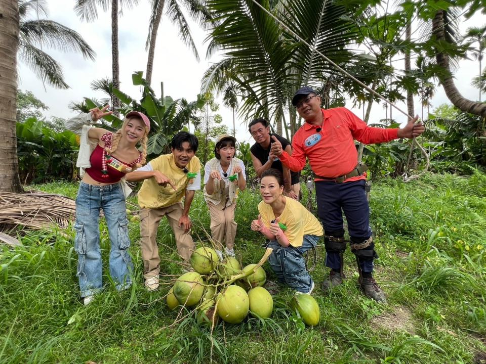 <strong>為了不爬椰子樹，巫苡萱與楊繡惠以年紀為由拒絕。（圖／民視提供）</strong>